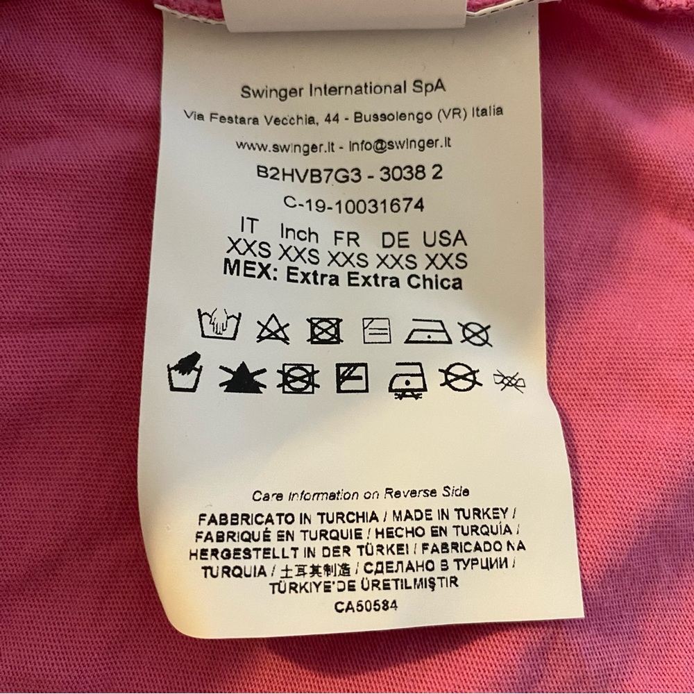 Versace Jeans Couture Pink Multicolor Embroidered Logo Tee | Size XXS - Picture 6 of 7